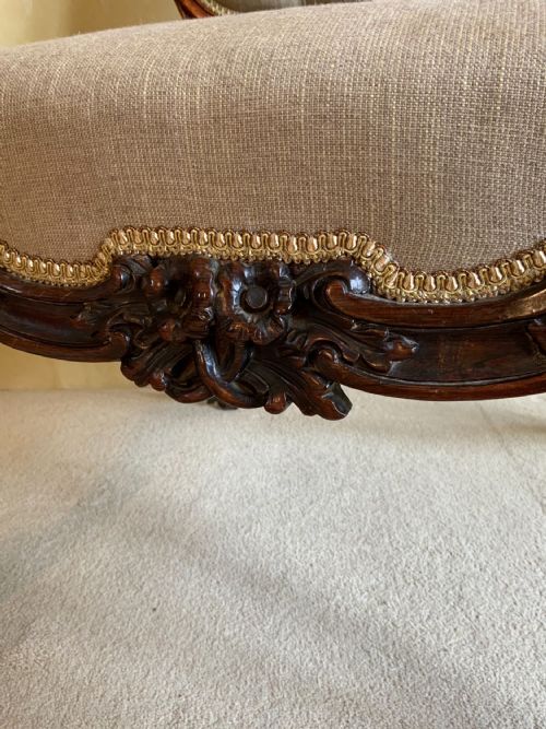 A LARGE SCALE ROSEWOOD SIDE CHAIR - ADDITIONAL PHOTO 1