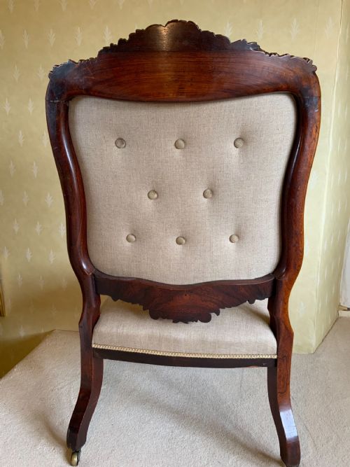 A LARGE SCALE ROSEWOOD SIDE CHAIR - ADDITIONAL PHOTO 6