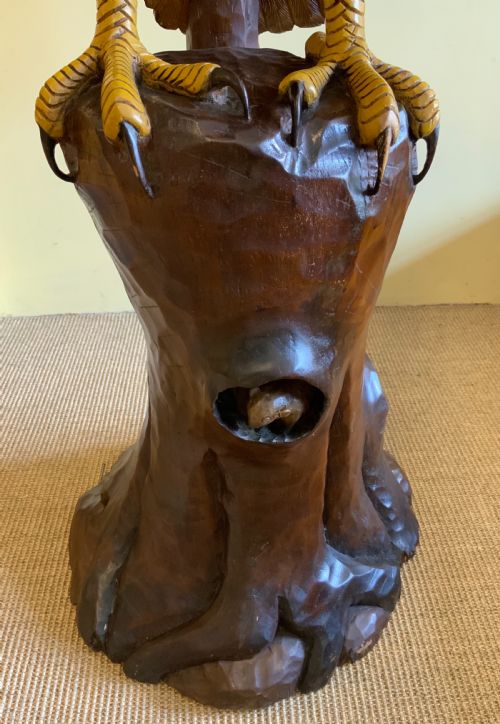 LARGE CARVED PINE SCULPTURE - ADDITIONAL PHOTO 6