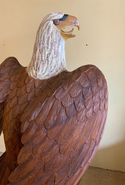 LARGE CARVED PINE SCULPTURE - ADDITIONAL PHOTO 8