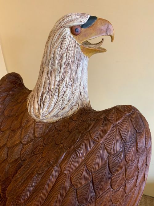 LARGE CARVED PINE SCULPTURE - ADDITIONAL PHOTO 3
