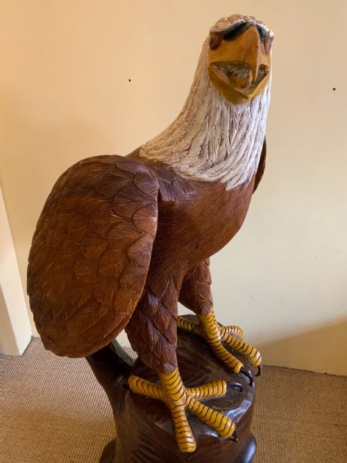 LARGE CARVED PINE SCULPTURE - ADDITIONAL PHOTO 4