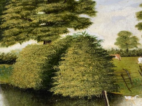 PAIR OF NAIVE OIL PAINTINGS - ADDITIONAL PHOTO 5