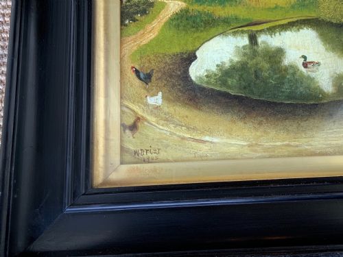 PAIR OF NAIVE OIL PAINTINGS - ADDITIONAL PHOTO 7