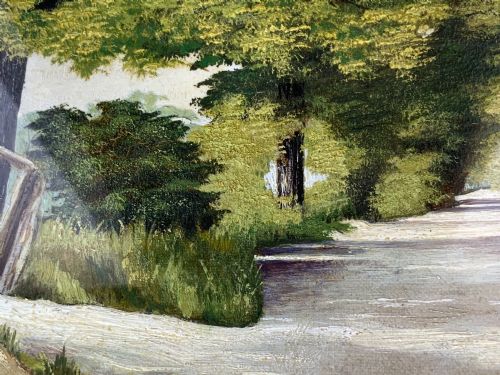 PAIR OF NAIVE OIL PAINTINGS - ADDITIONAL PHOTO 8