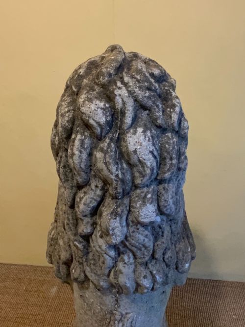 PAIR OF COMPOSITION STONE LIONS - ADDITIONAL PHOTO 4