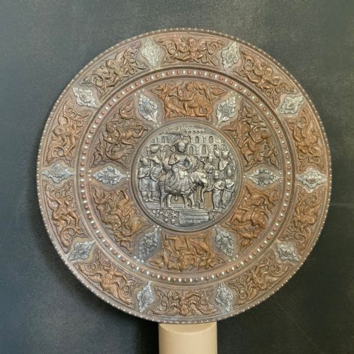 silver and copper repousse charger - CATEGORY: ANTIQUE SILVER - DATED 1900