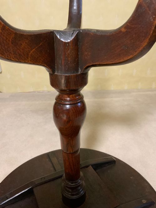 GEORGIAN OAK TRAY TOP TRIPOD TABLE - ADDITIONAL PHOTO 6