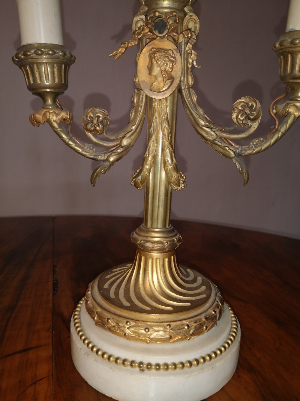 A pair of 19th century ormolu table lamps View II