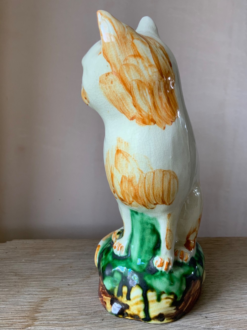 A late 18th, early 19th century creamware cat View II