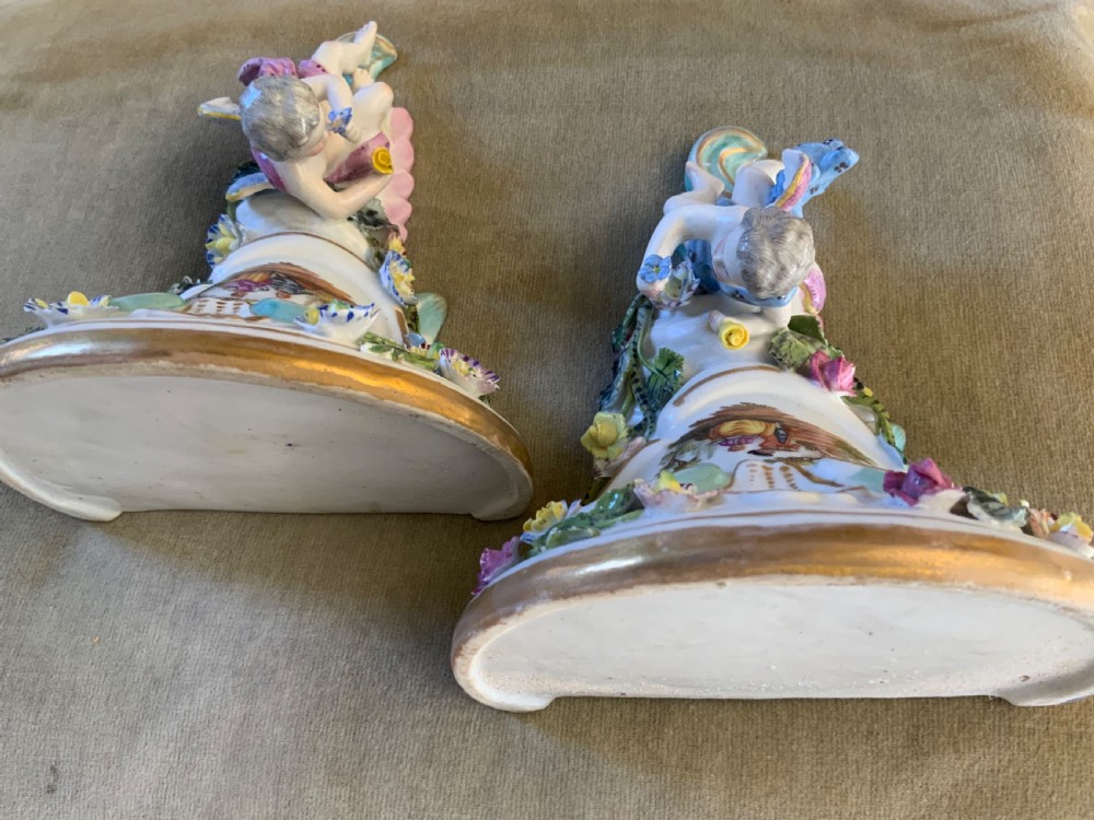 A pair of late 19 th century porcelain wall brackets View V