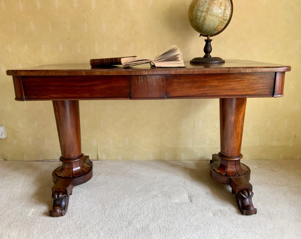 A William IV mahogany writing table