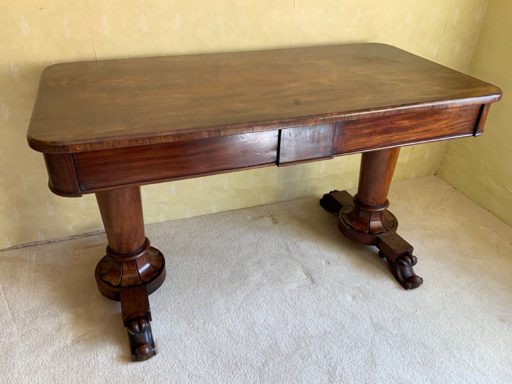 A William IV mahogany writing table View IV