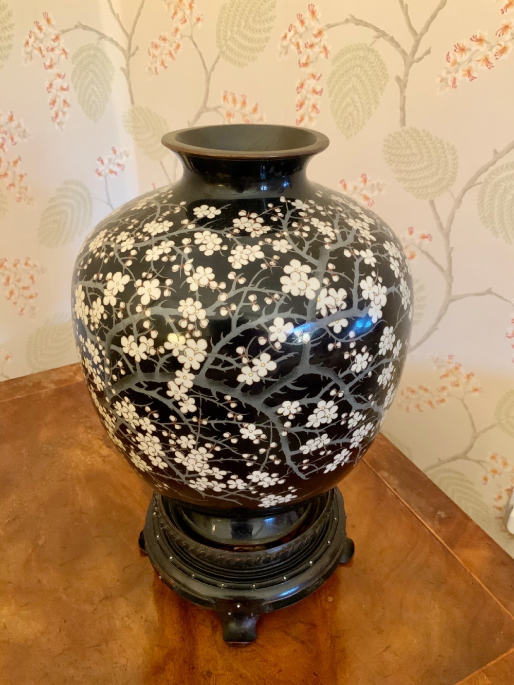 A  large late 19th century Cloisonné vase