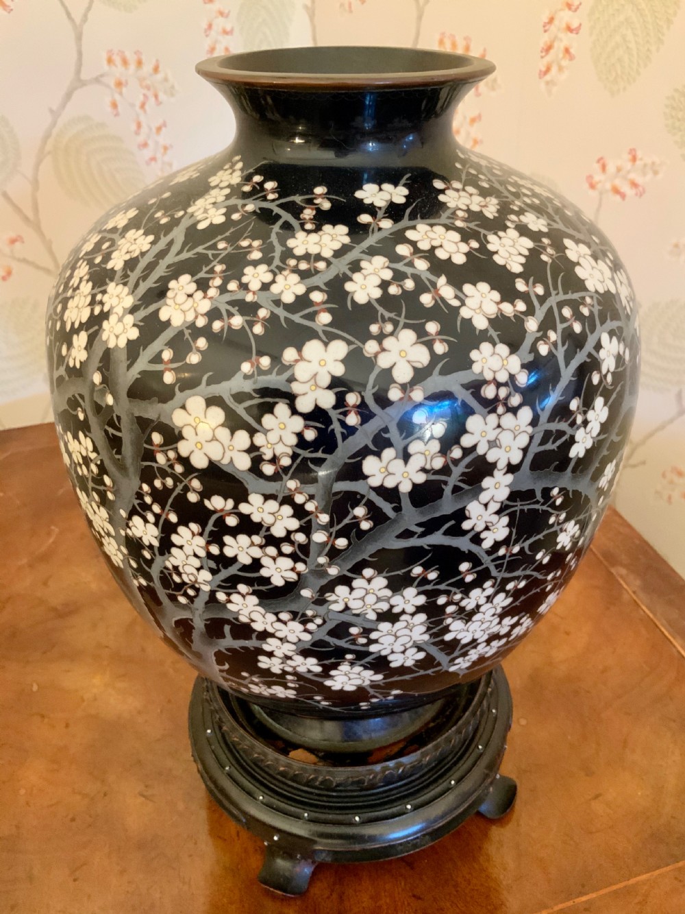A  large late 19th century Cloisonné vase View IV