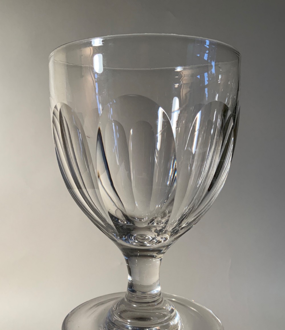 Six large Georgian glass rummers