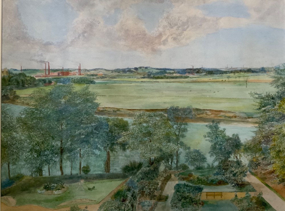 A large early 20th century landscape painting