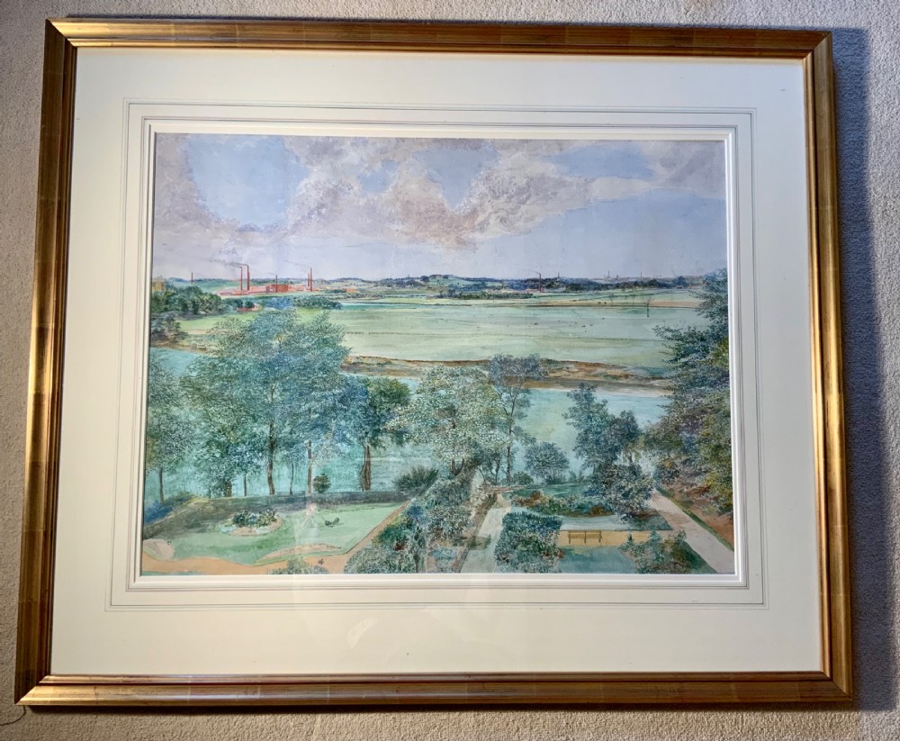 A large early 20th century landscape painting View V