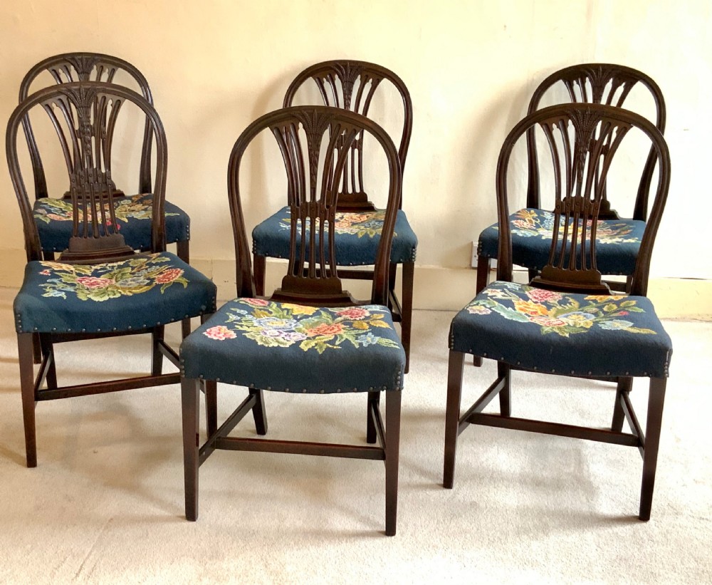 Set of 8 19th century mahogany dining chairs View II