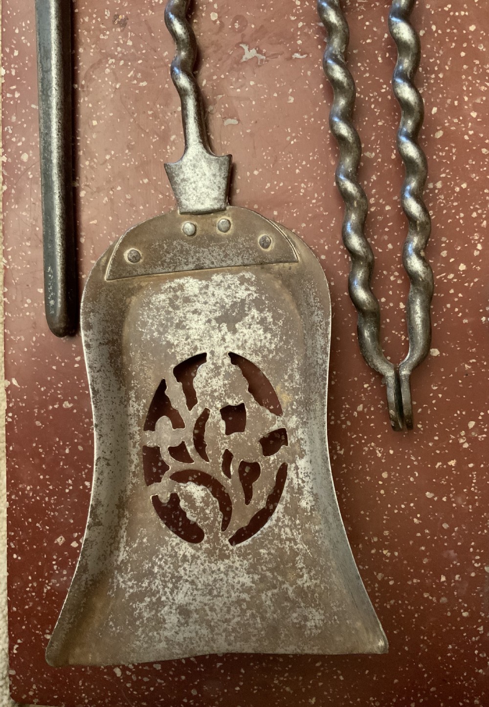 A set of19th century steel fire irons View IV