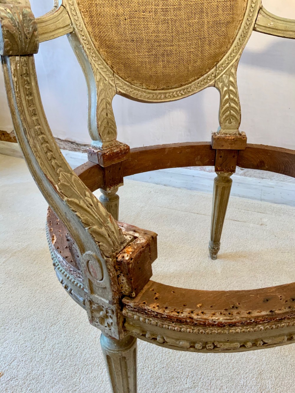 A pair of Georgian painted arm chairs View IV