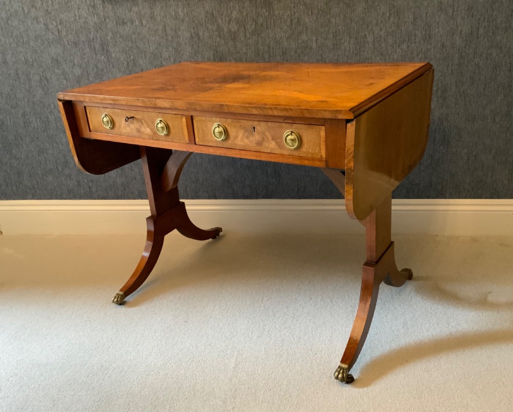 A 19th century walnut sofa table View II