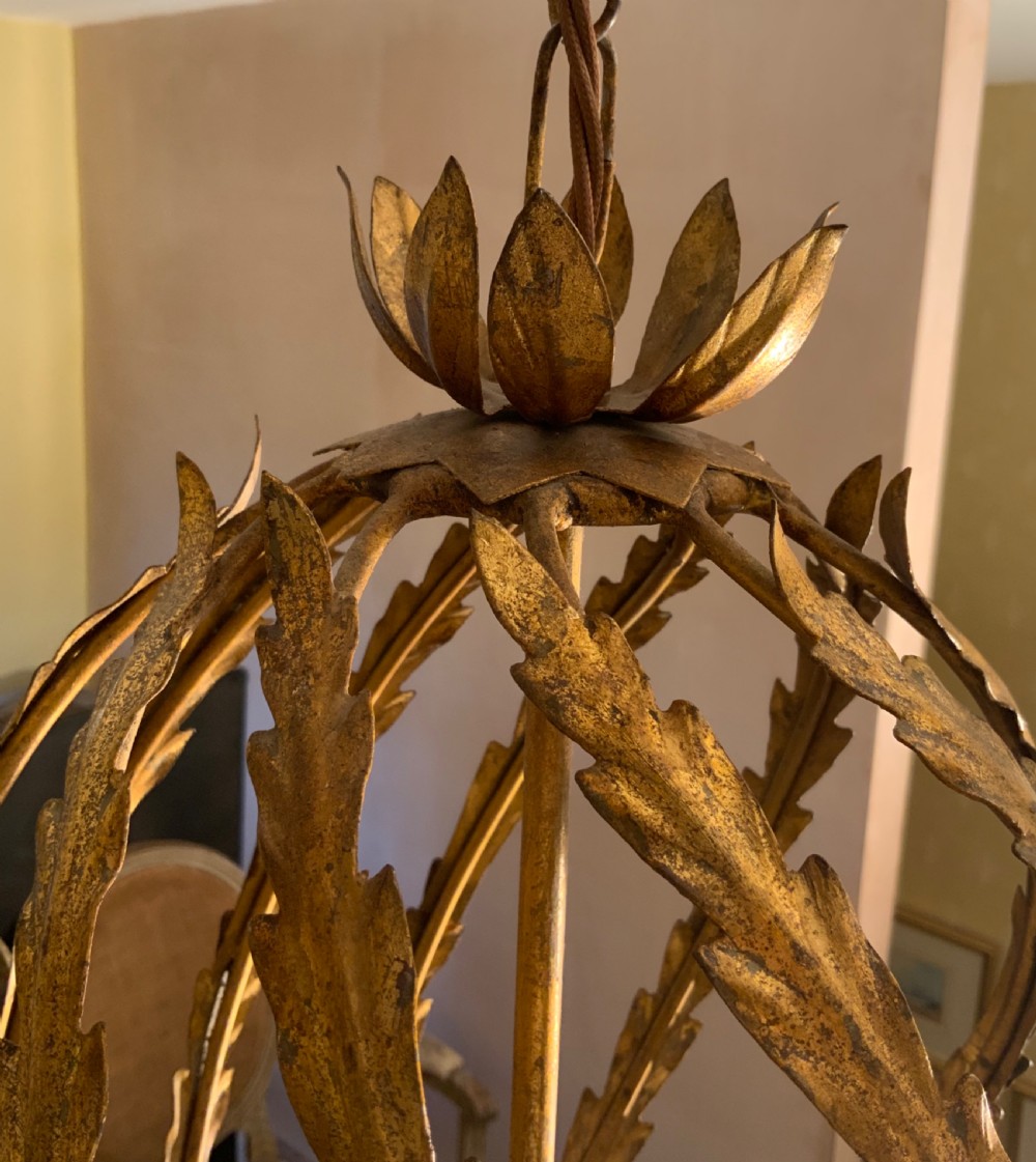 A late 19th century gilt metal chandelier View V