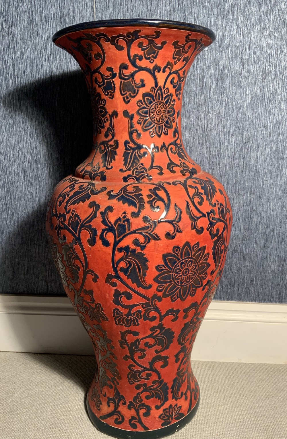An early 20th century  floor standing vase