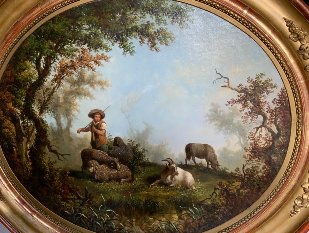 A  large pair of continental oval oil paintings. View V