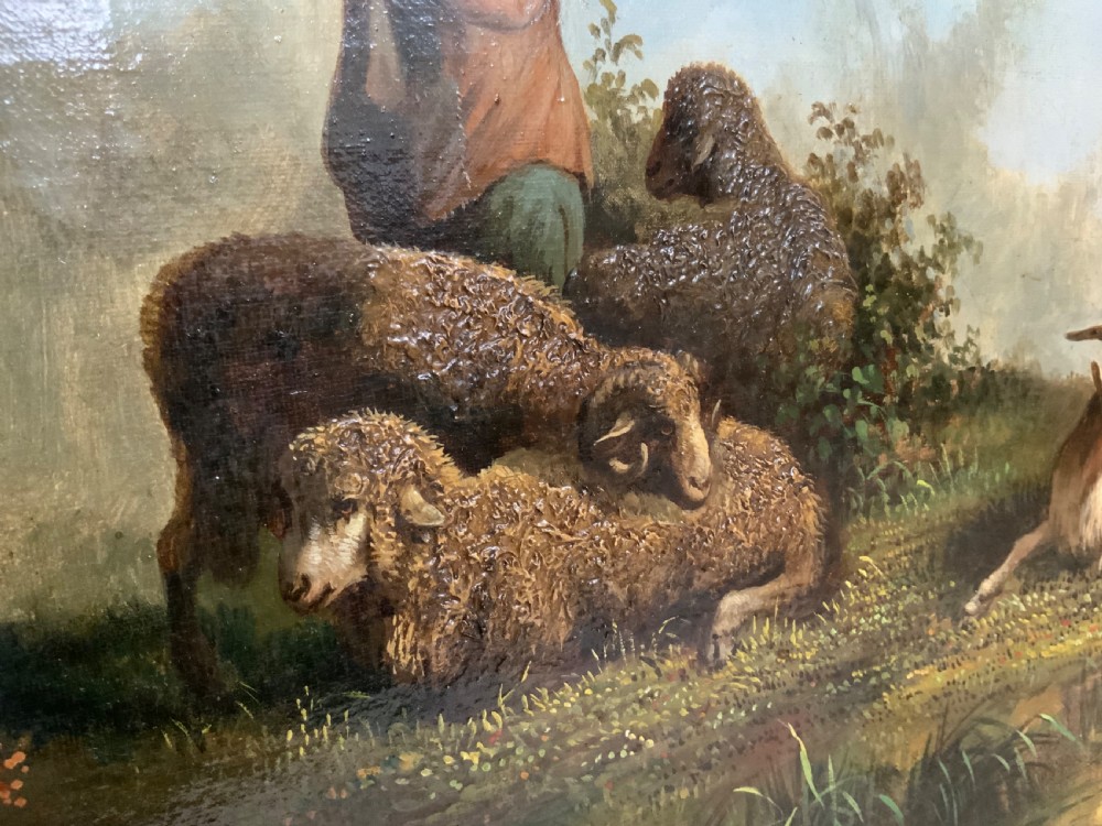 A  large pair of continental oval oil paintings. View VII