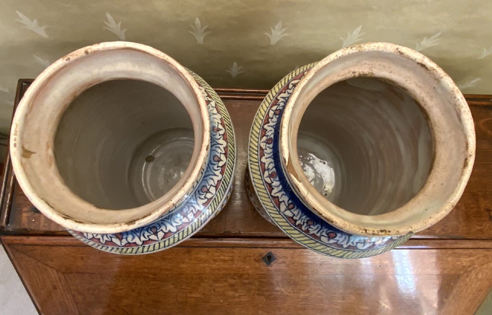 A pair of 19th century Italian maiolica albarello View VI
