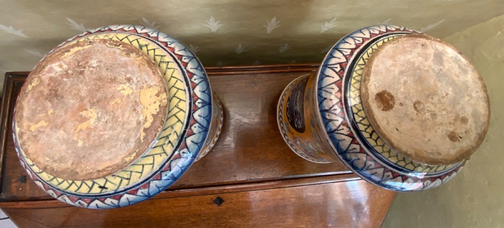 A pair of 19th century Italian maiolica albarello View VII