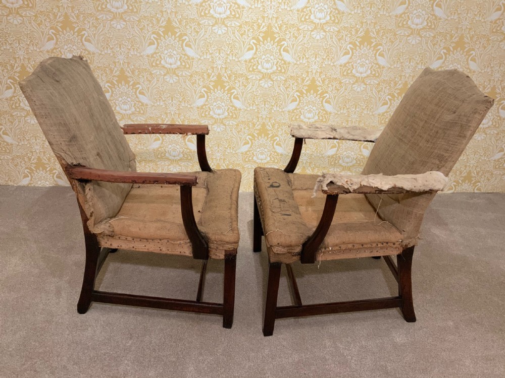 A pair of 18th century Gainsborough arm chairs View III