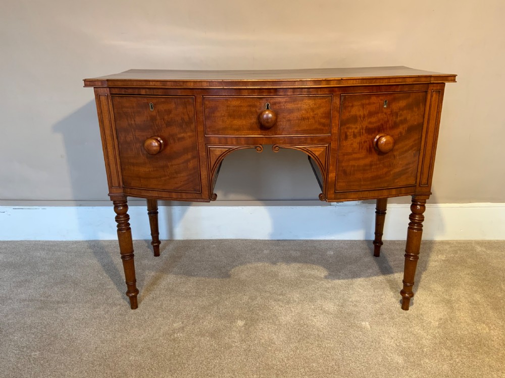 Georgian mahogany bow front sideboard
