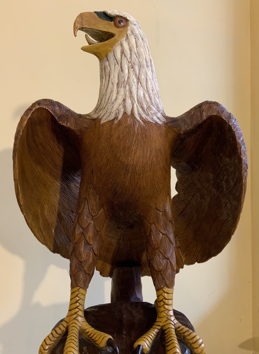 Large carved pine sculpture View II