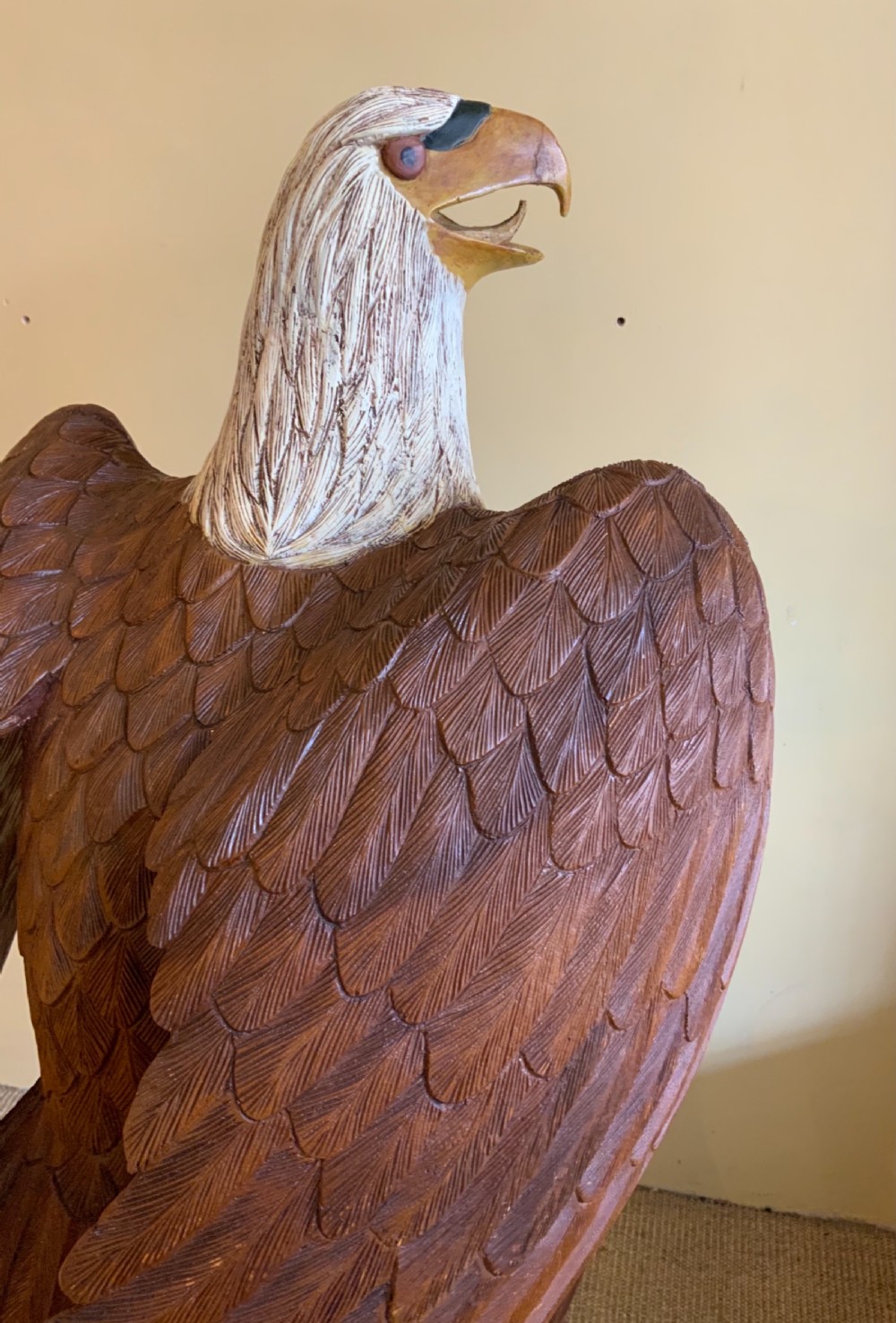 Large carved pine sculpture View IX