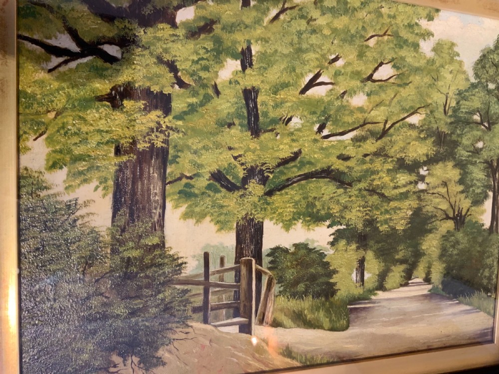 Pair of naive oil paintings View IV