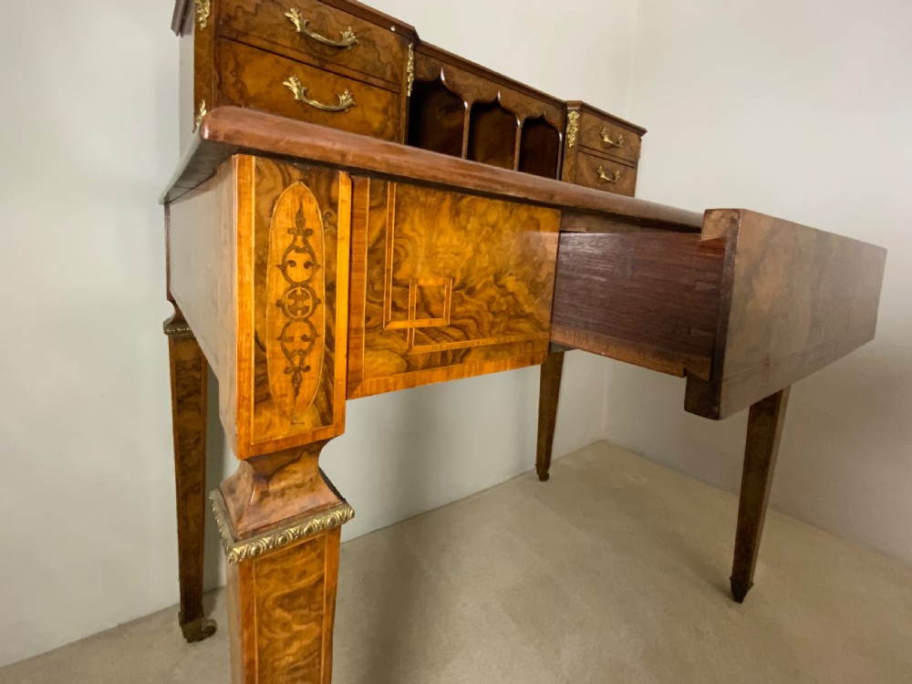 A 19th century burr walnut writing table View VIII