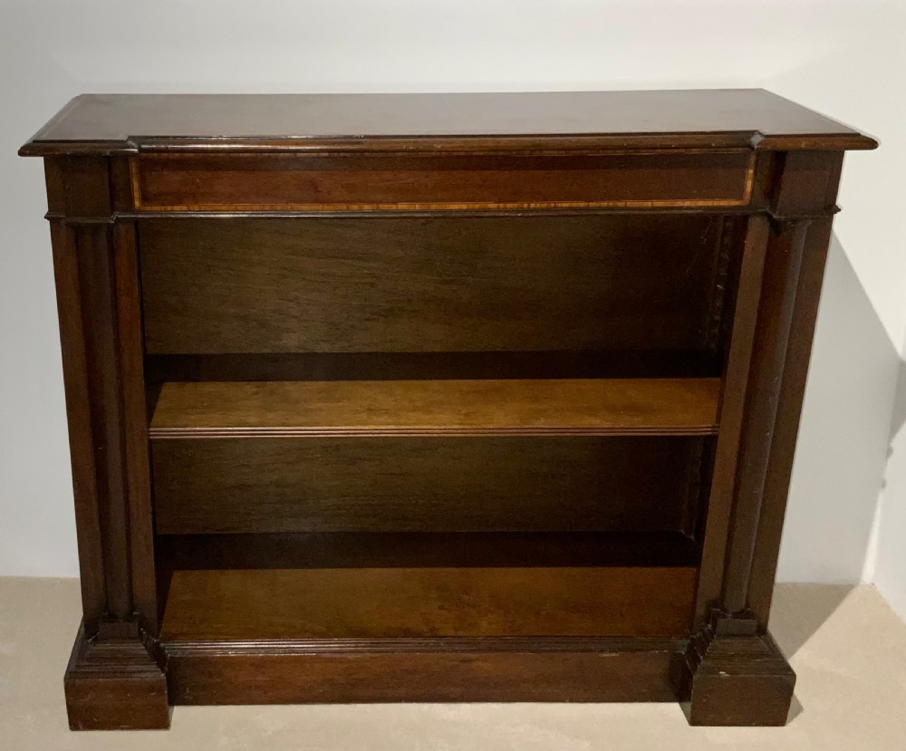 Mahogany open bookcase View IX