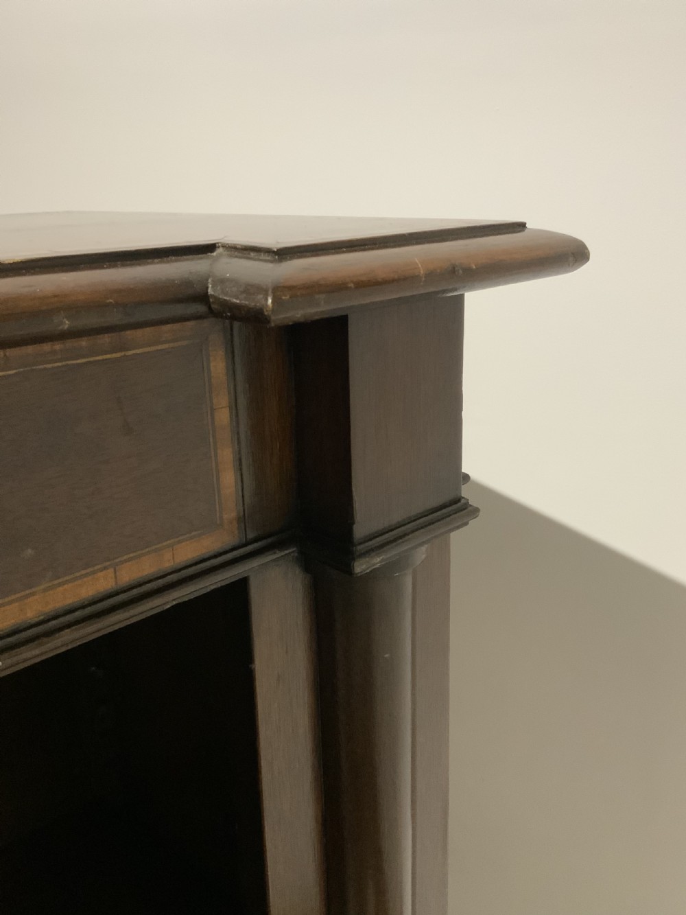 Mahogany open bookcase View II