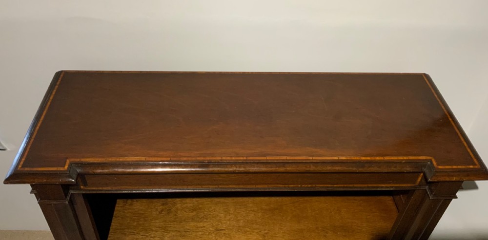 Mahogany open bookcase View VI