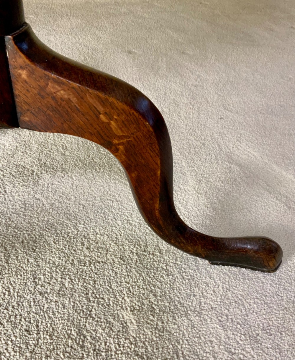 Georgian oak tray top tripod table View V