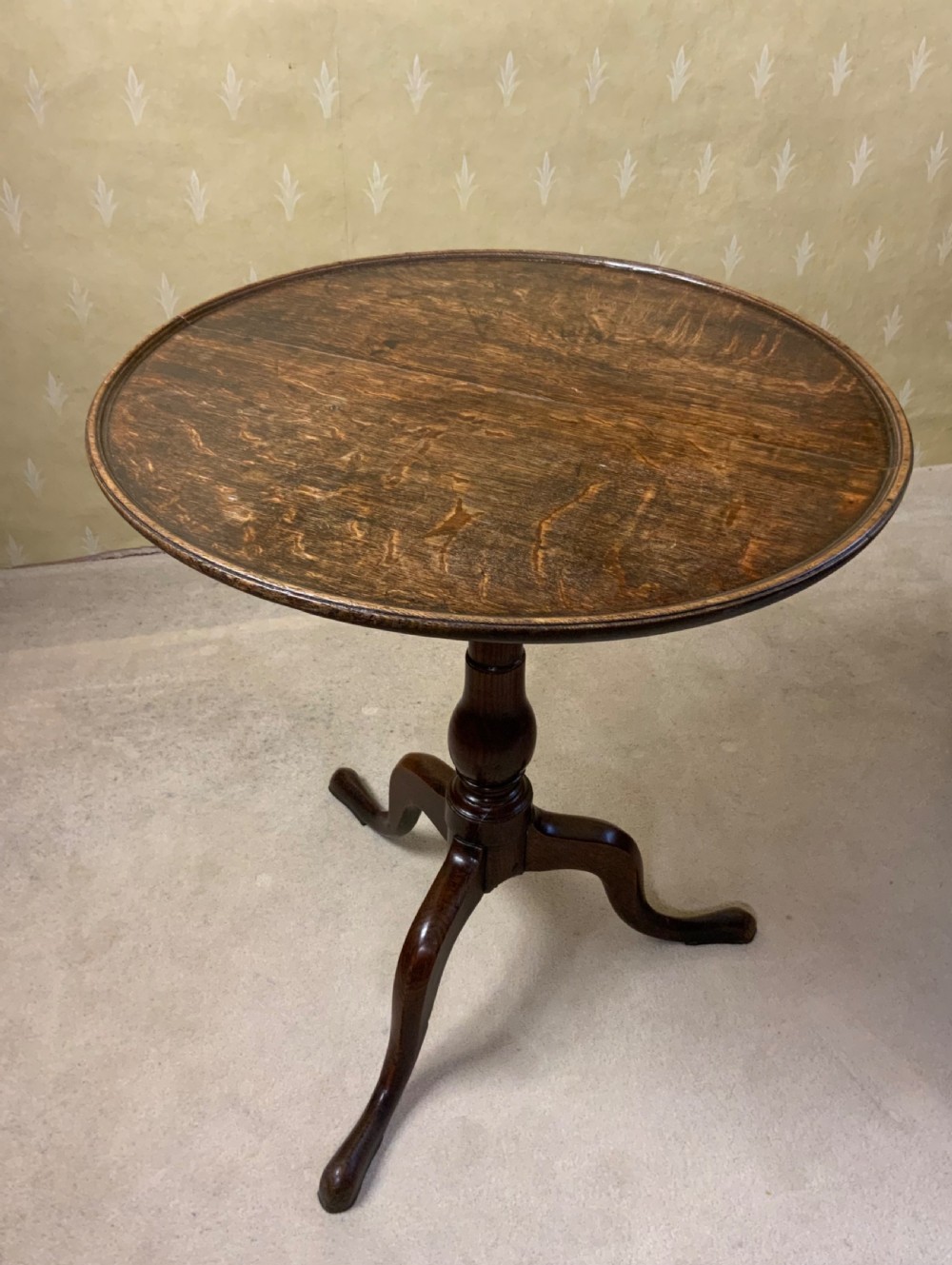 Georgian oak tray top tripod table