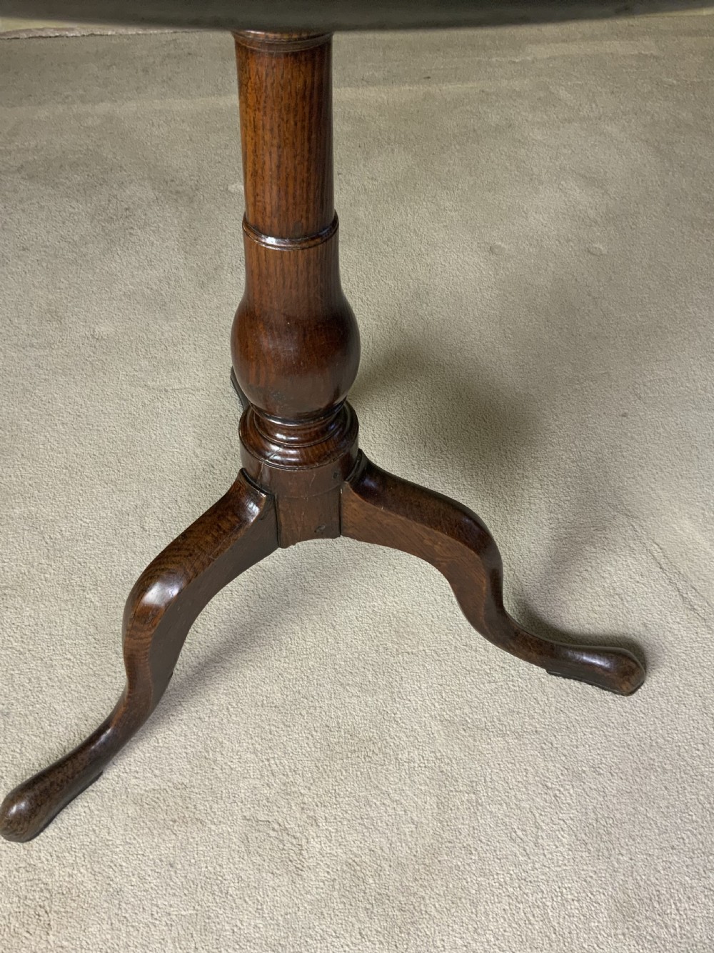 Georgian oak tray top tripod table View VI