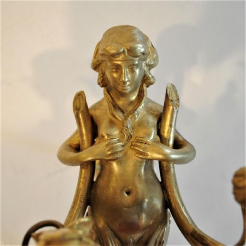 PAIR OF GILT NYMPH WALL LIGHTS - ADDITIONAL PHOTO 4