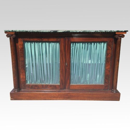 regency period mahogany side cabinet with marble top - CATEGORY: ANTIQUE CABINETS - DATED 1850