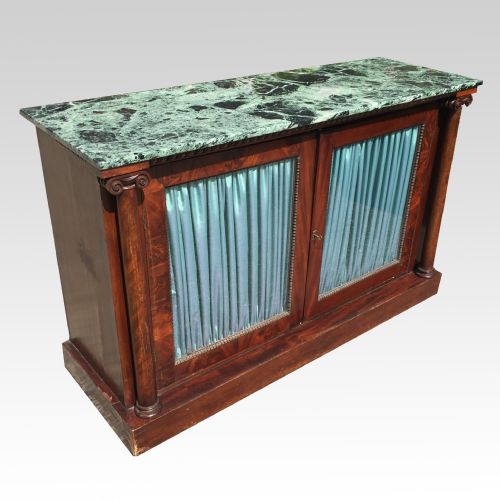REGENCY PERIOD MAHOGANY SIDE CABINET WITH MARBLE TOP - ADDITIONAL PHOTO 1