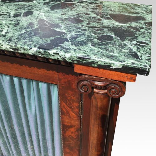 REGENCY PERIOD MAHOGANY SIDE CABINET WITH MARBLE TOP - ADDITIONAL PHOTO 2