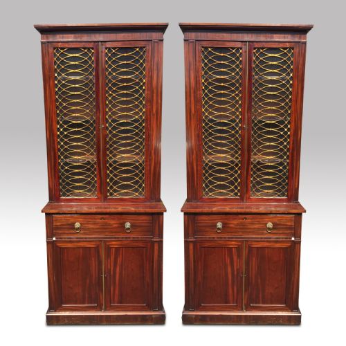 pair of early 19th century mahogany bookcases - CATEGORY: ANTIQUE BOOKCASES - DATED 1920