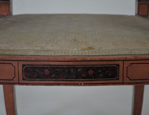 PAIR OF SHERATON REVIVAL PAINTED ARMCHAIRS - ADDITIONAL PHOTO 3
